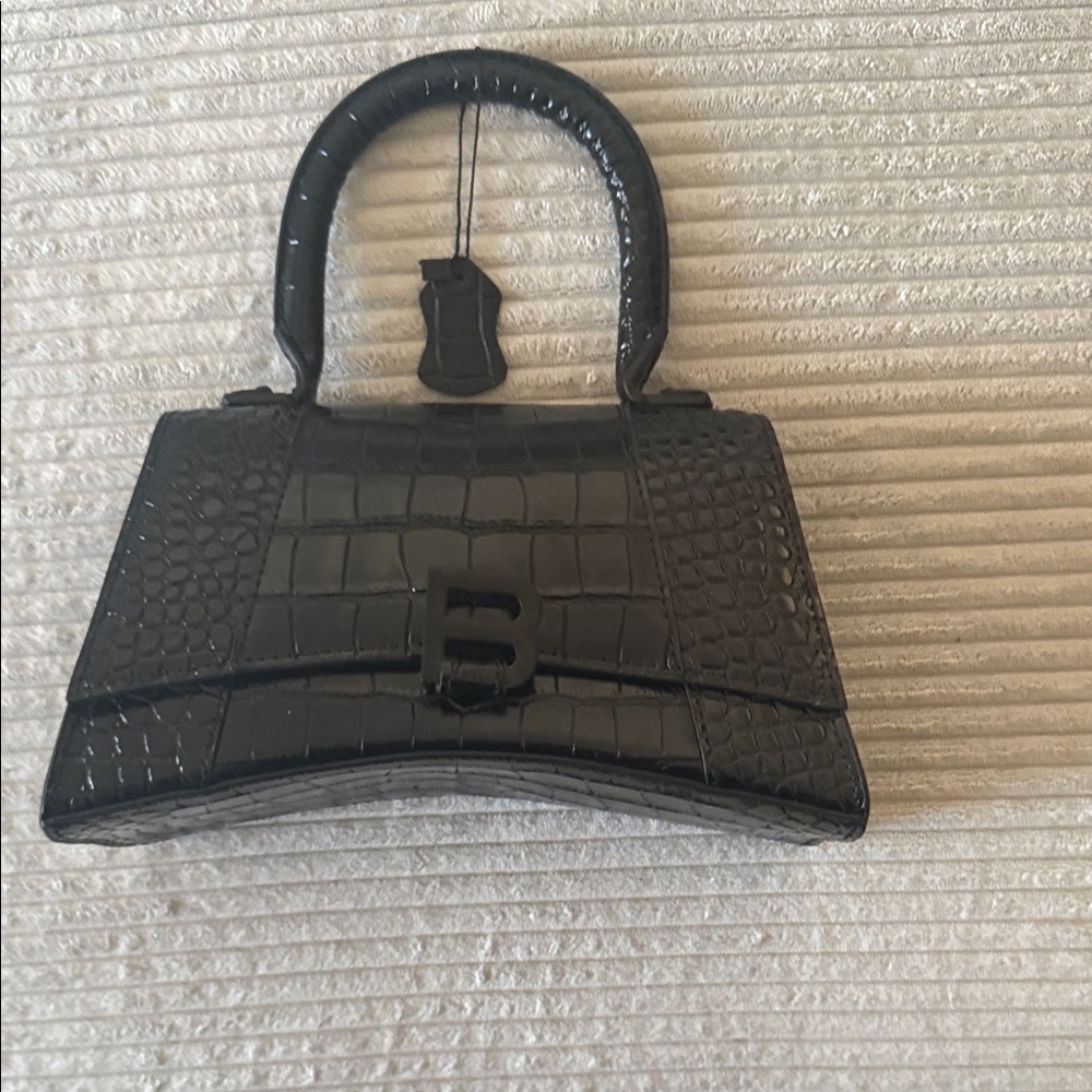 Balenciaga Black Embossed Mini Bag - Picture 5 of 8